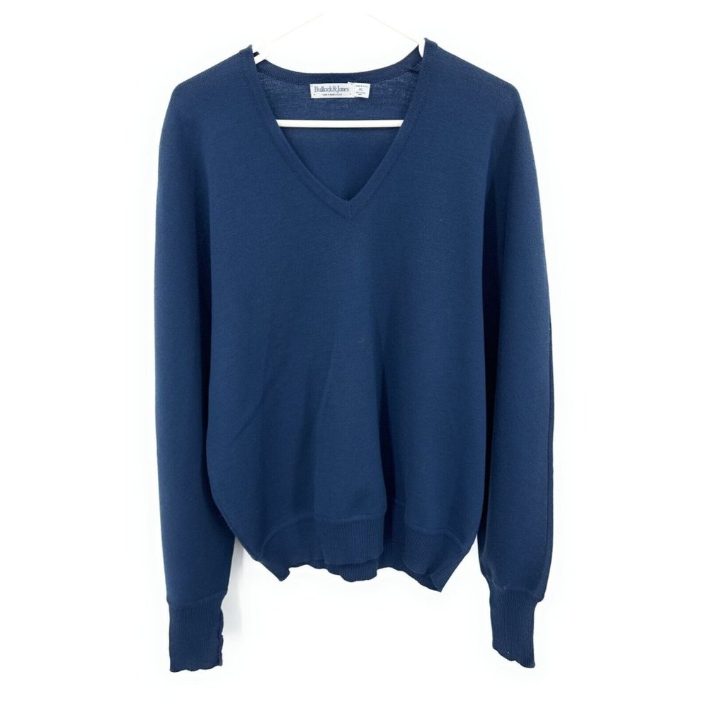 Bullock & Jones Men's V-Neck‎ Pullover Sweater Blue Sz XL